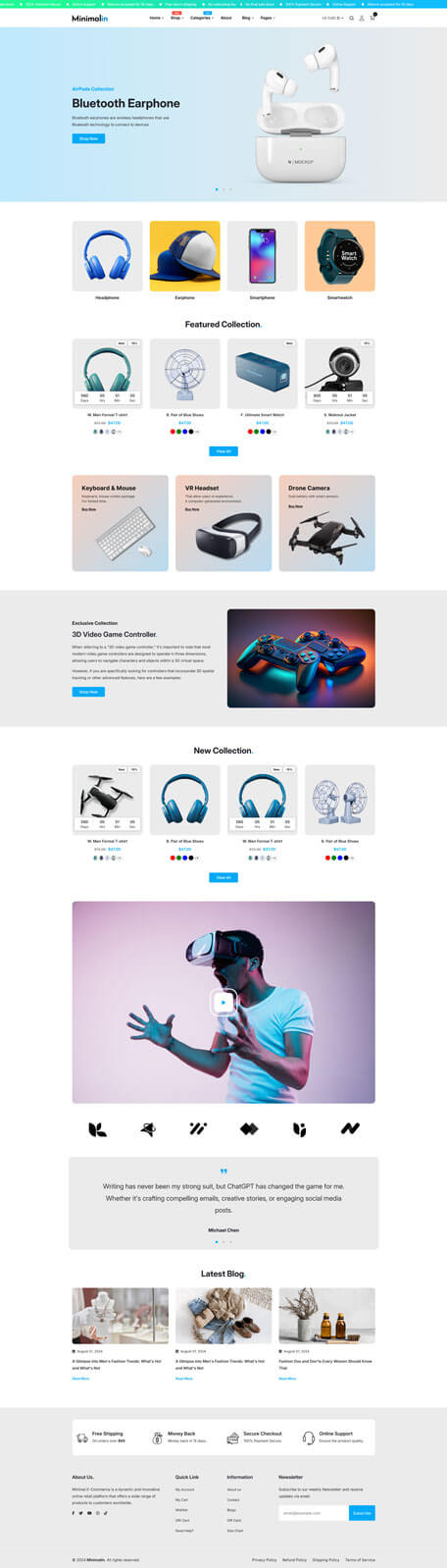 Minimalin - Minimal Multipurpose HTML Template
