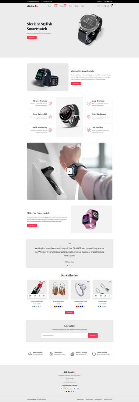 Minimalin - Minimal Multipurpose HTML Template