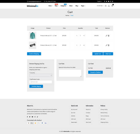 Minimalin - Minimal Multipurpose HTML Template