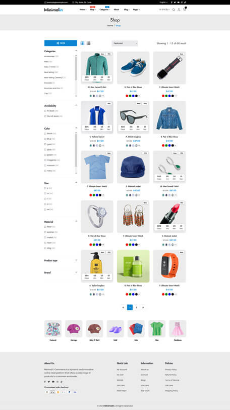 Minimalin - Minimal Multipurpose HTML Template