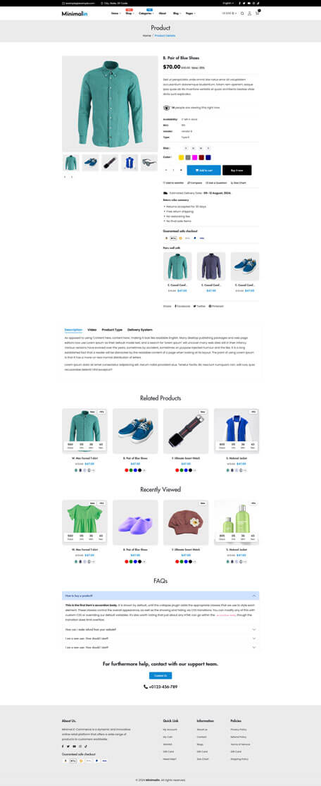 Minimalin - Minimal Multipurpose HTML Template